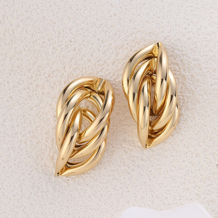 Women's earrings with elegant twisted design Nin Boutique