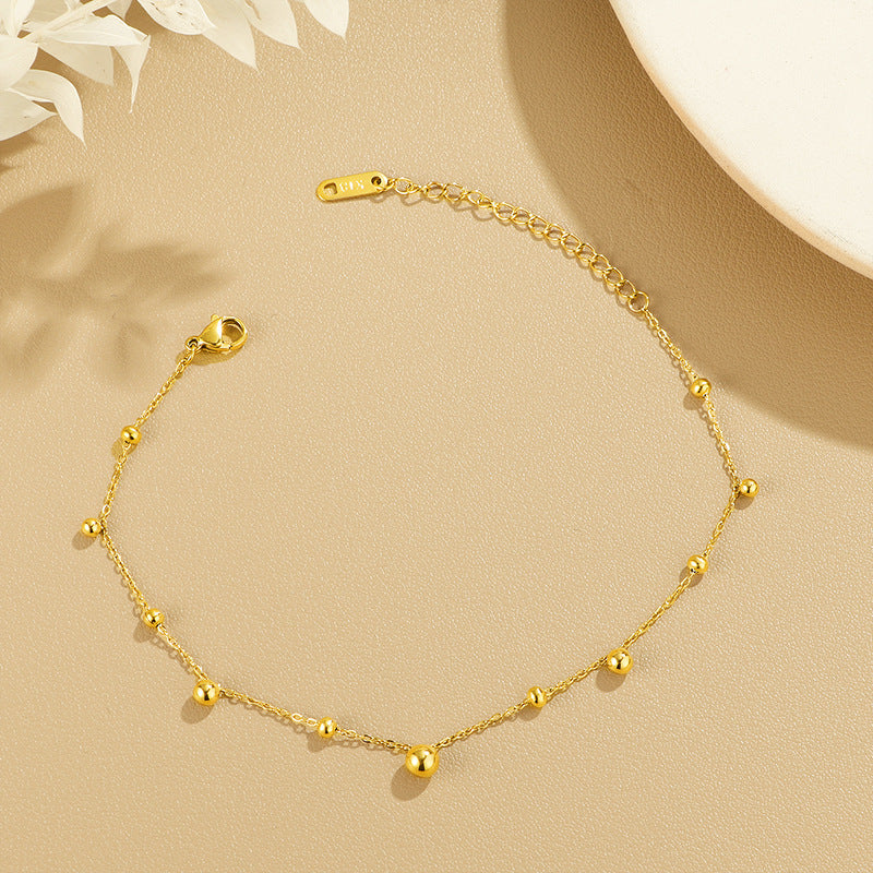 Ladies delicate anklet with elegant ball design Nin Boutique