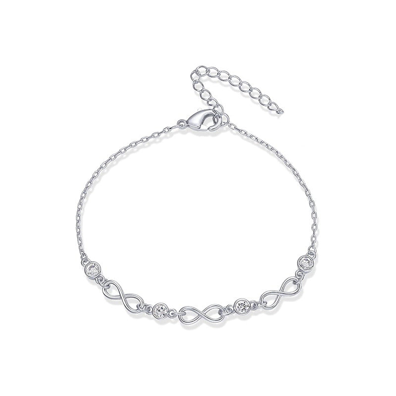 Women’s ankle bracelet with sparkling drops and delicate design Nin Boutique