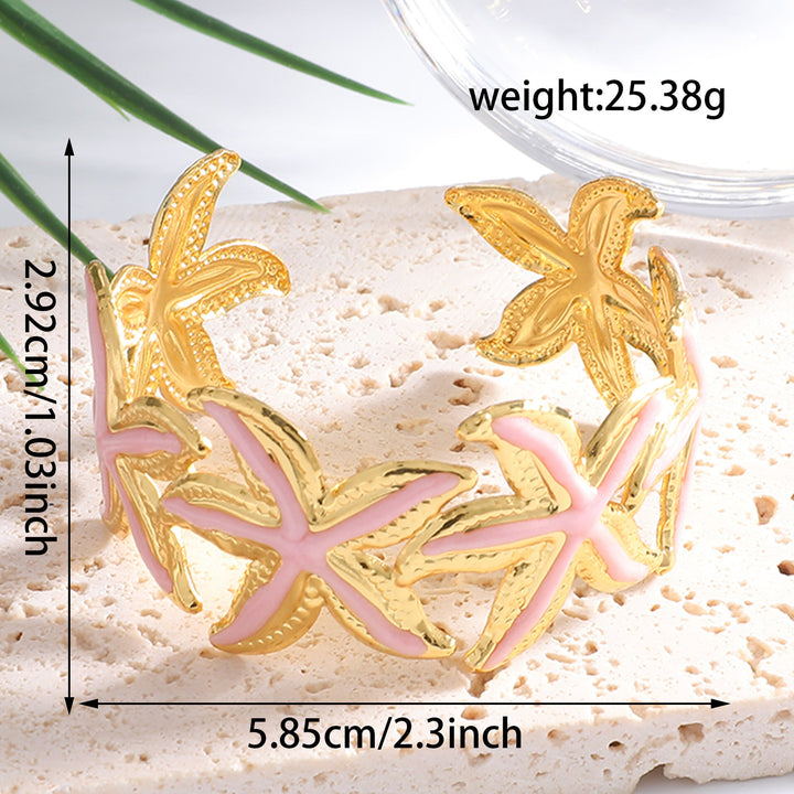 Women's Open Bangle with Striking Star Motif Nin Boutique