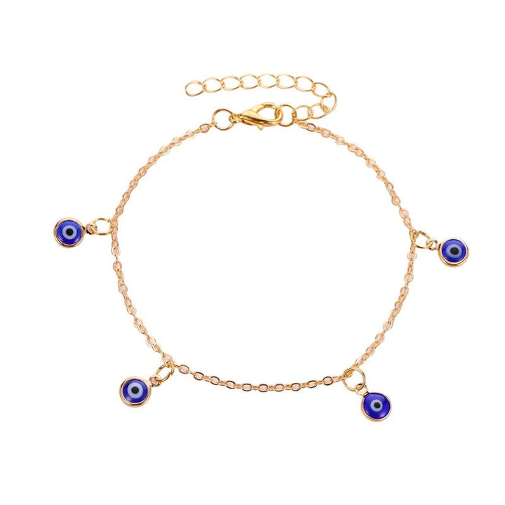 Women's ankle bracelet with protective eye charms Nin Boutique
