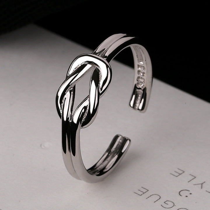 Women Open Ring with Elegant Knot Design Nin Boutique