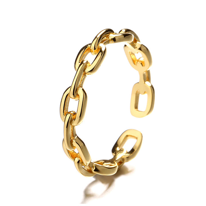 Women's ring with modern chain links Nin Boutique