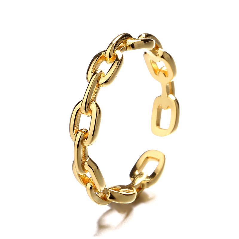 Women's Open Ring with Stylish Chain Design Nin Boutique
