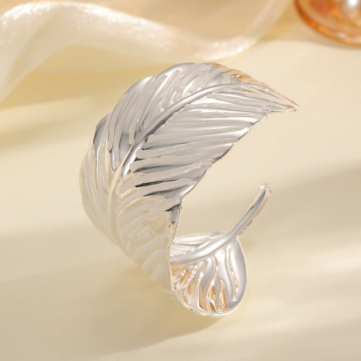 Women's Open Cuff in Tropical Leaf Design Nin Boutique