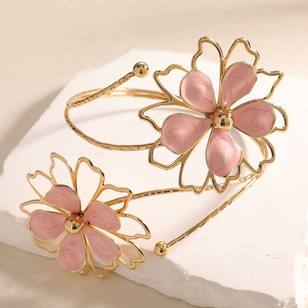 Women’s cuff bracelet with ornate flower design Nin Boutique