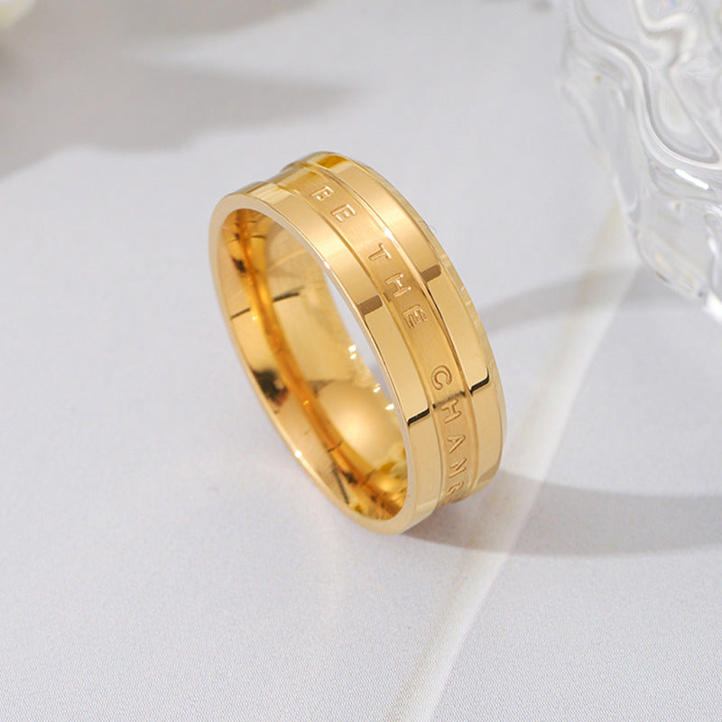 Women’s ring with engraved message and elegant design Nin Boutique