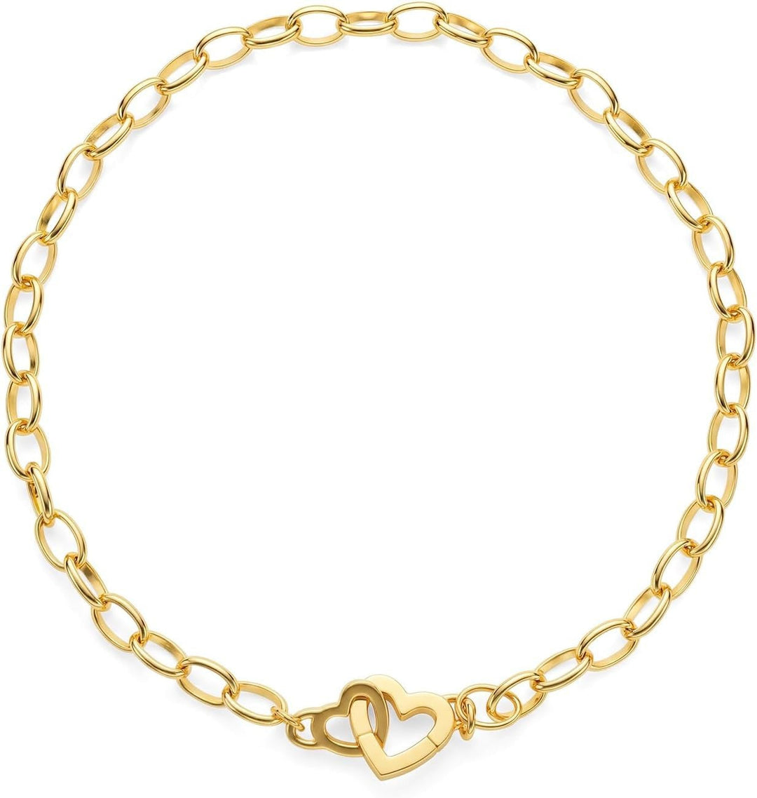 Women's anklet with heart-shaped accents and delicate chain design Nin Boutique