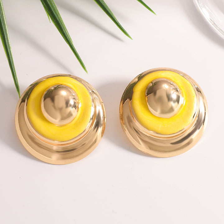 Women's earrings with shiny circles and elaborate color design Nin Boutique