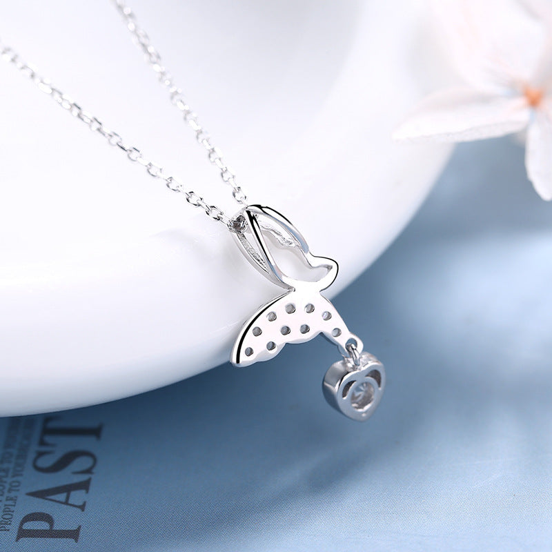 Women’s necklace with romantic heart and moon pendant Nin Boutique