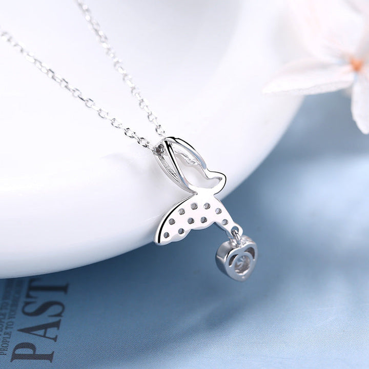 Women’s necklace with romantic heart and moon pendant Nin Boutique