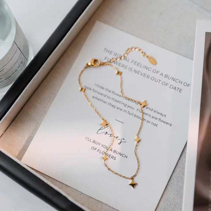 Ladies Minimalistic Star Pendant Anklet Nin Boutique