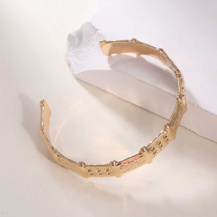 Women Open Bangle in Modern Bamboo Design Nin Boutique