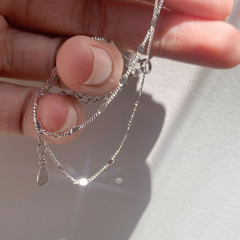 Ladies necklace with elegant link design and sparkling accents Nin Boutique