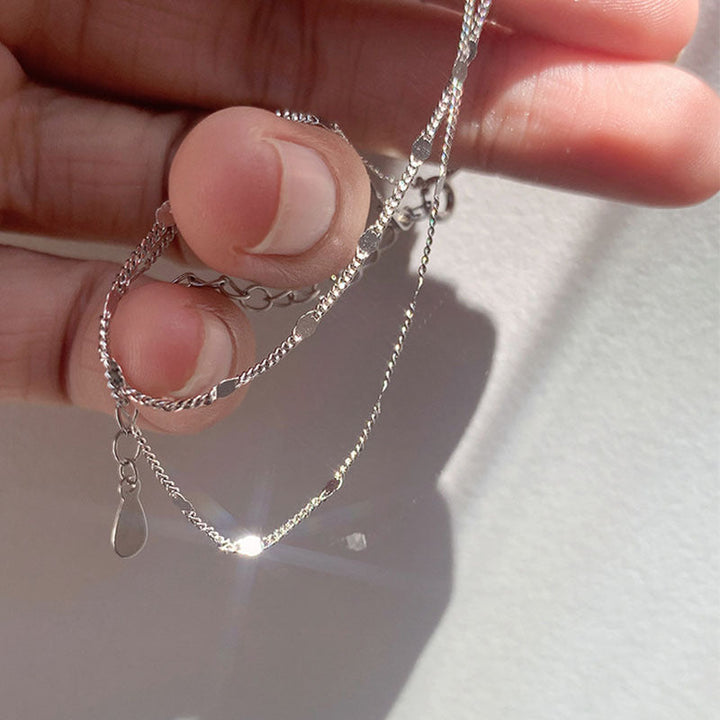 Ladies necklace with elegant link design and sparkling accents Nin Boutique