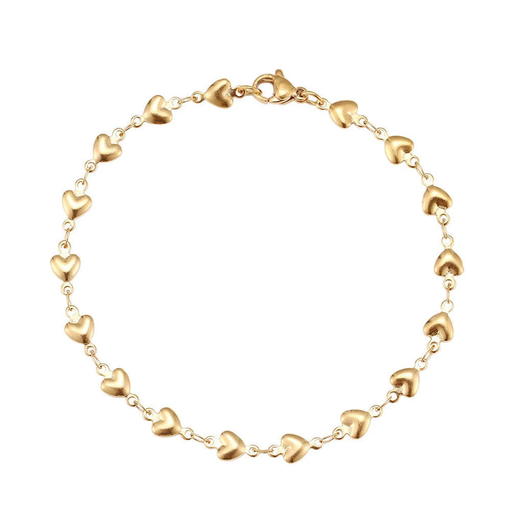 Women's ankle bracelet with heart-shaped pendants and high-quality design Nin Boutique