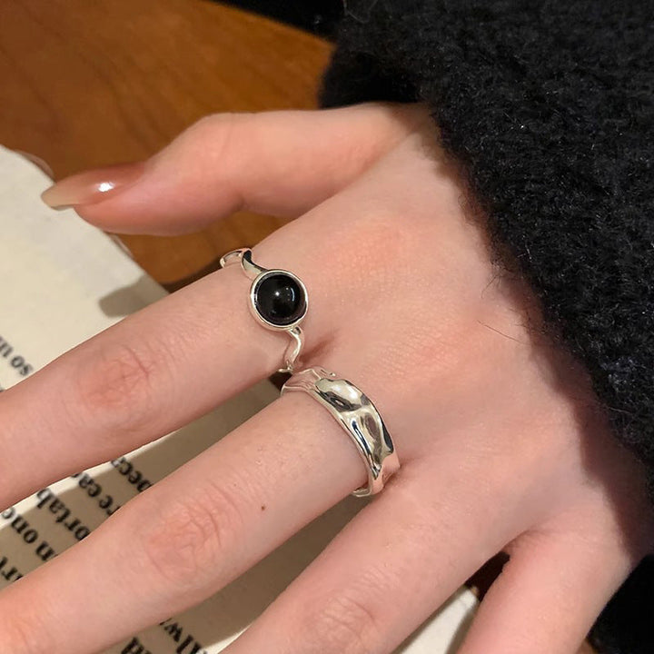 Women's open ring with unique curved design Nin Boutique