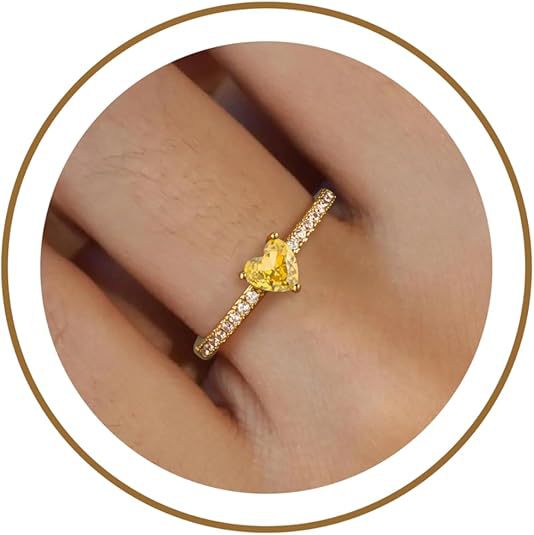 Women's ring with heart cut and sparkling zirconia elements Nin Boutique