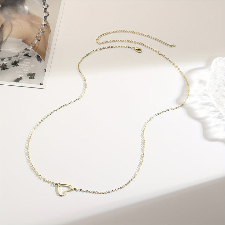 Ladies ankle bracelet with romantic heart design and fine link chain Nin Boutique
