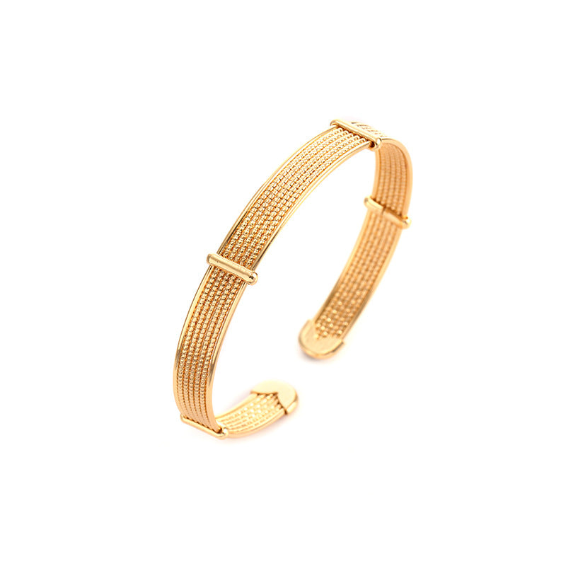 Women's Open Bangle with Elegant Structural Design Nin Boutique