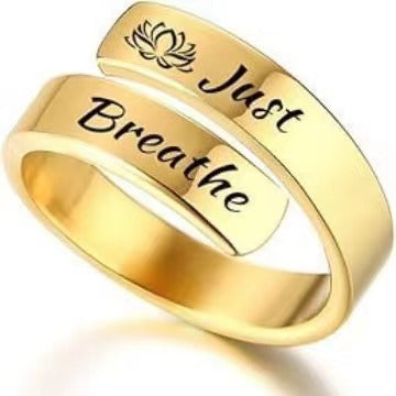 Ladies Motivation Ring with Engraved Quotes Nin Boutique