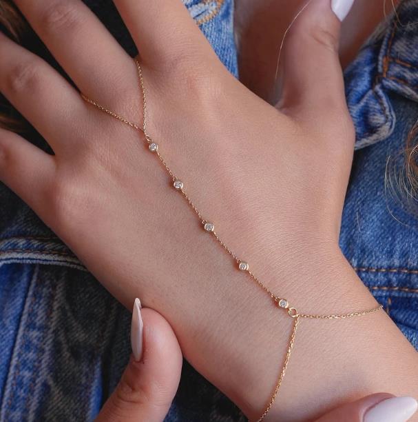 Ladies anklet with sparkling zirconia accents Nin Boutique