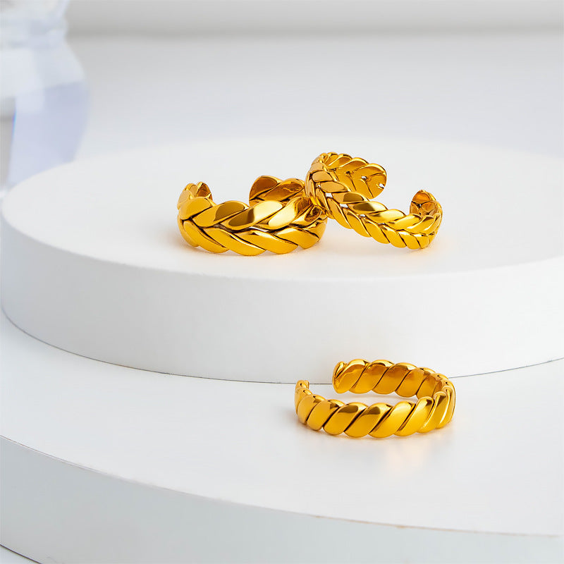 Women's open braided ring Nin Boutique