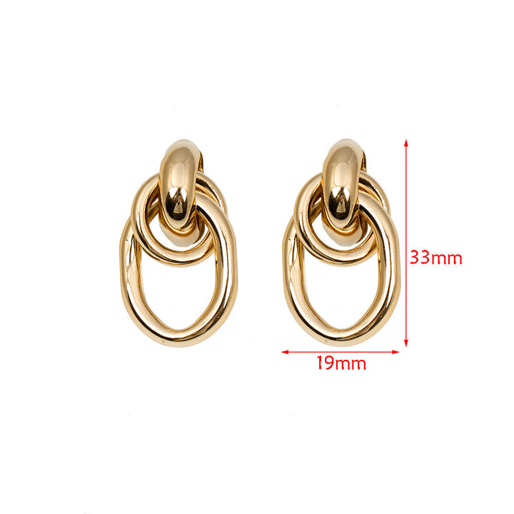 Women's earrings made of high-quality stainless steel with playful chain design Nin Boutique