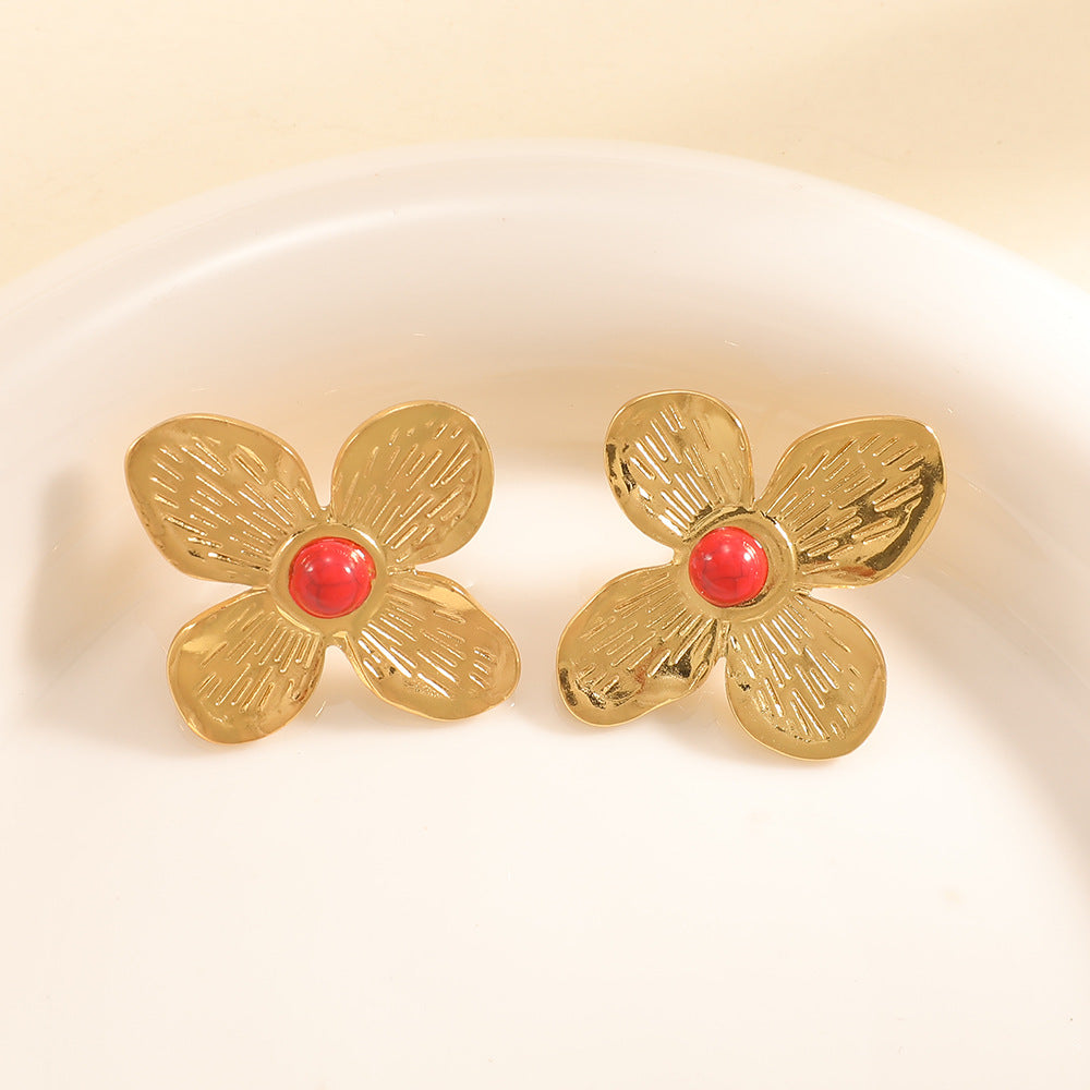Women's earrings in elegant orchid design Nin Boutique