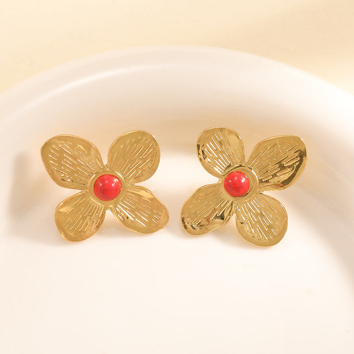Women's earrings in elegant orchid design Nin Boutique