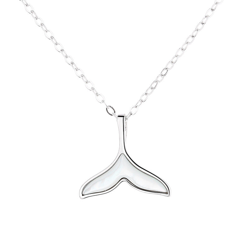 Women's necklace with stylish whale tail pendant Nin Boutique