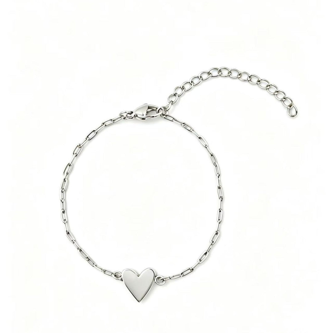 Women's anklet with romantic heart pendant made of high-quality stainless steel Nin Boutique
