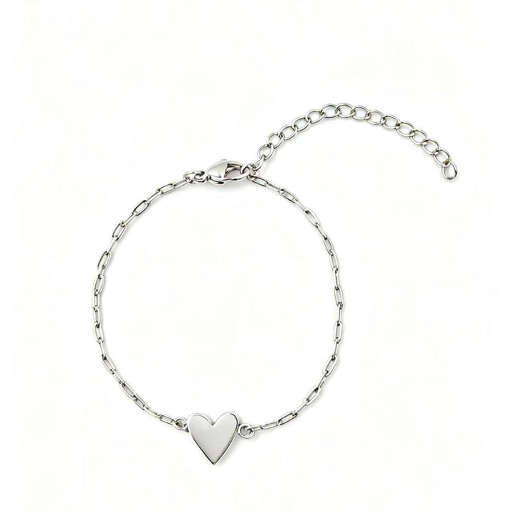 Women's anklet with romantic heart pendant made of high-quality stainless steel Nin Boutique