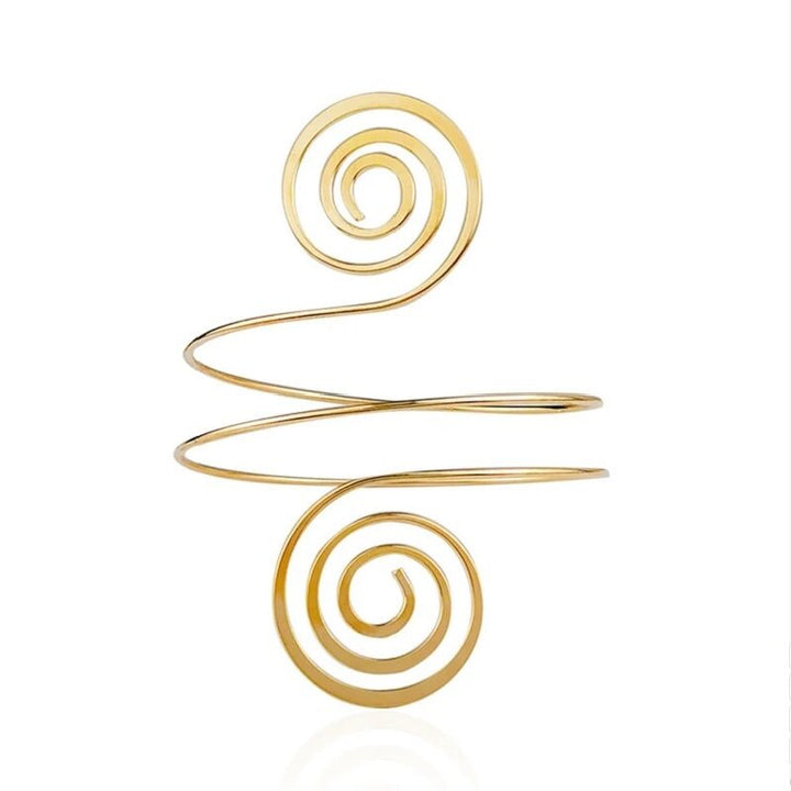 Women's Open Bangle in Artistic Spiral Pattern Nin Boutique