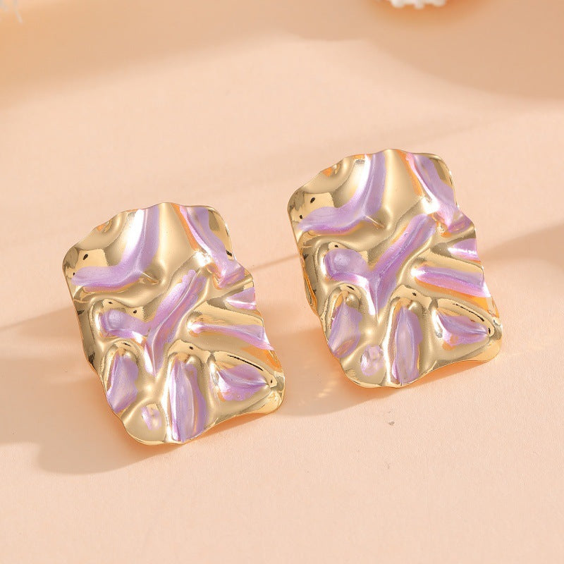 Women's earrings with modern, textured design Nin Boutique