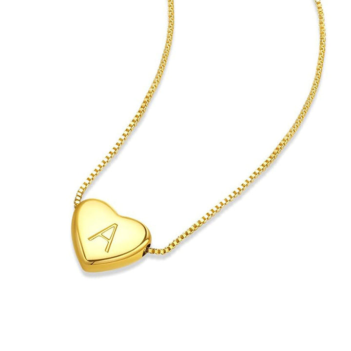 Women's necklace with heart-shaped, personalized pendant and fine link chain Nin Boutique
