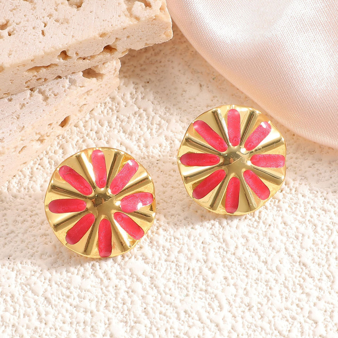 Women's Earrings with Artistic Flower Design Nin Boutique