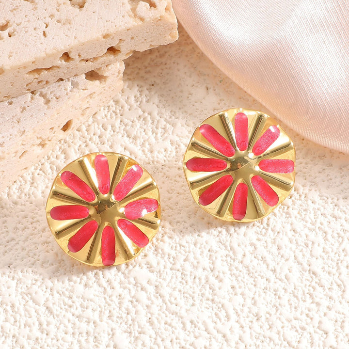Women's Earrings with Artistic Flower Design Nin Boutique