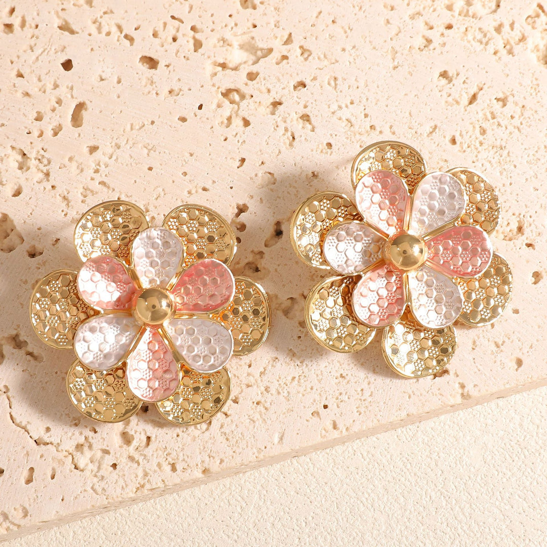 Ladies earrings in artistic floral pattern Nin Boutique