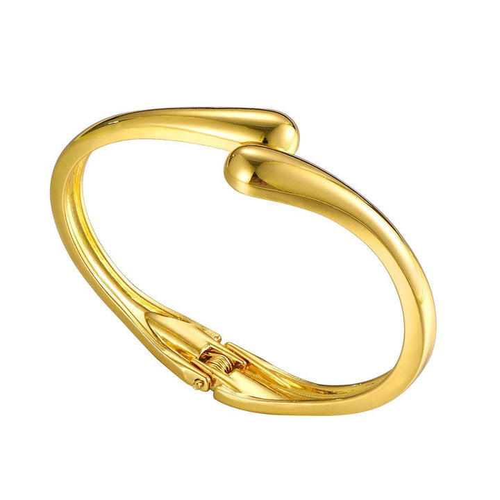 Women's Open Cuff Bracelet with Modern, Curved Design Nin Boutique