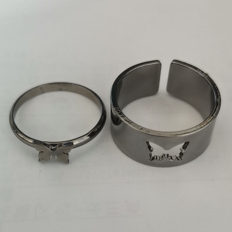 Ladies Ring Set with delicate butterfly motifs and elegant design Nin Boutique