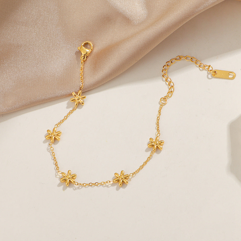 Ladies Flower Chain Anklet Nin Boutique