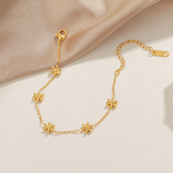 Ladies Flower Chain Anklet Nin Boutique