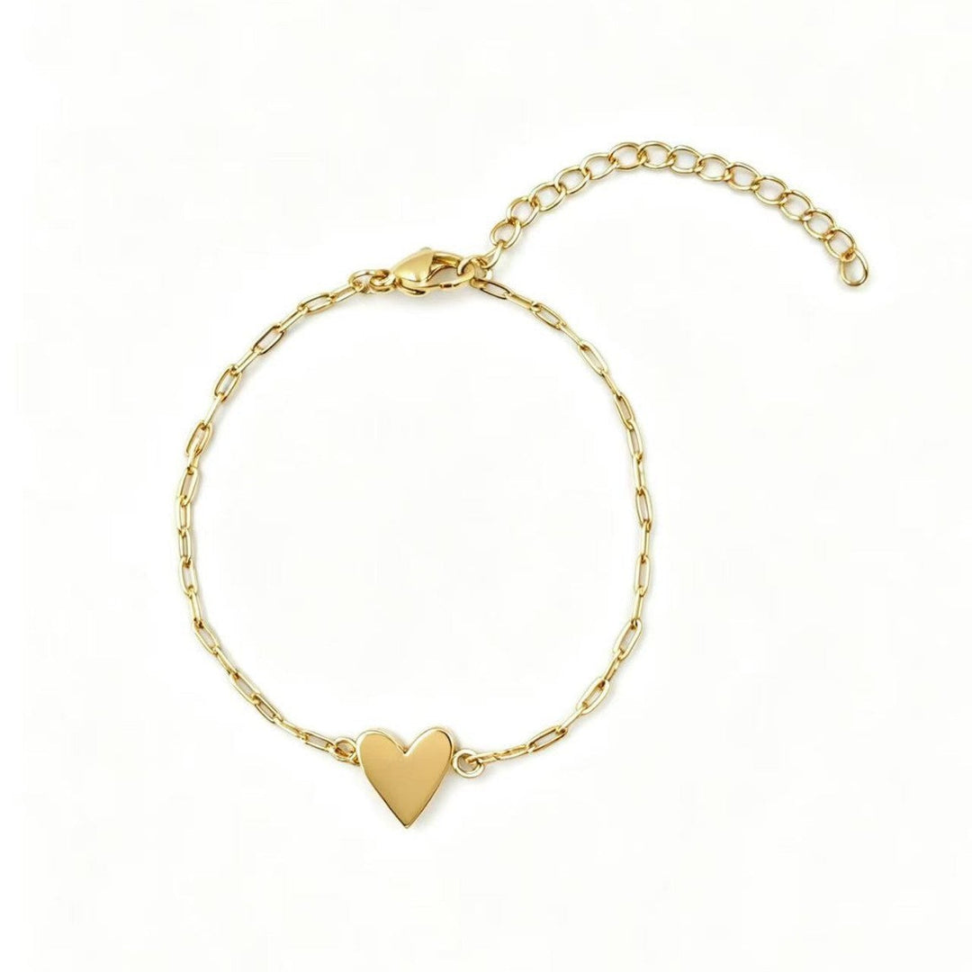 Women's anklet with romantic heart pendant made of high-quality stainless steel Nin Boutique