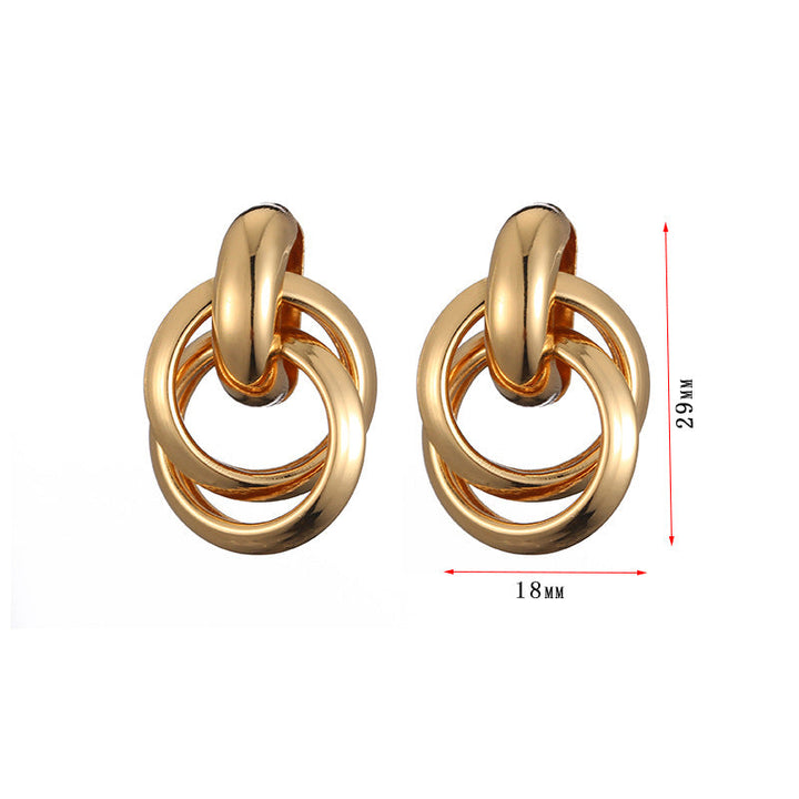 Women's earrings made of high-quality stainless steel with playful chain design Nin Boutique