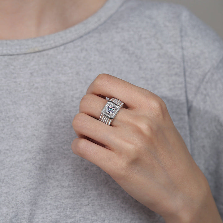 Women's ring in modern design with sparkling zirconia embellishment Nin Boutique