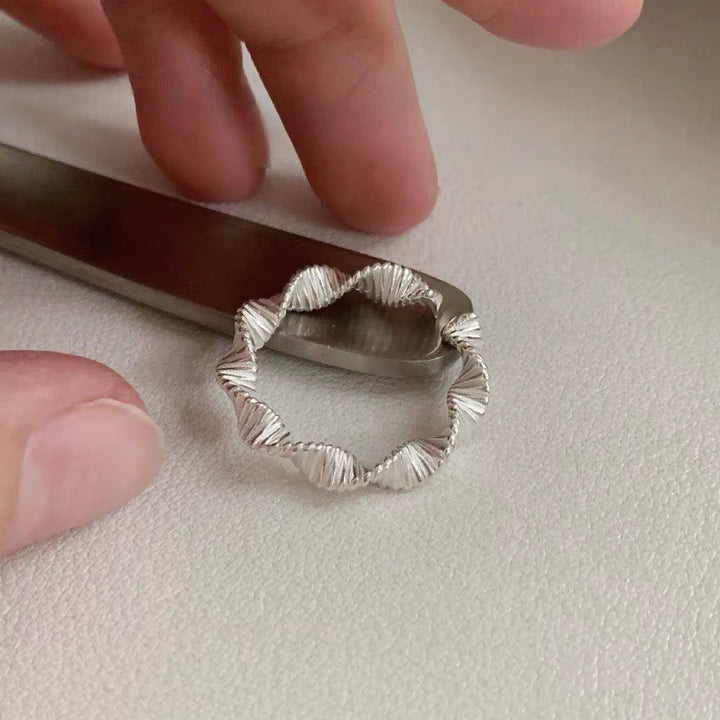 Women Open Ring with intricate DNA design Nin Boutique
