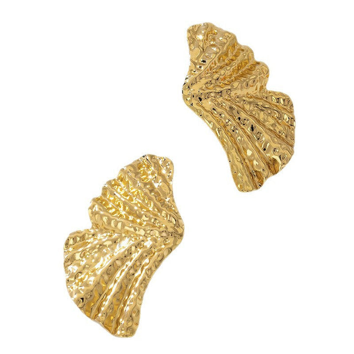 Ladies earrings with stylish shell design and antique finish Nin Boutique