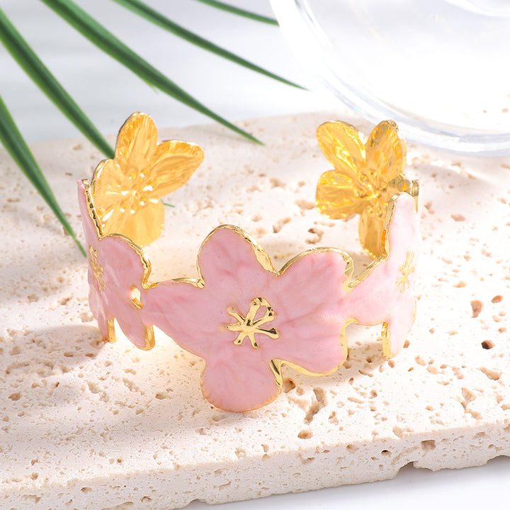 Women's cuff bracelet with floral designs Nin Boutique