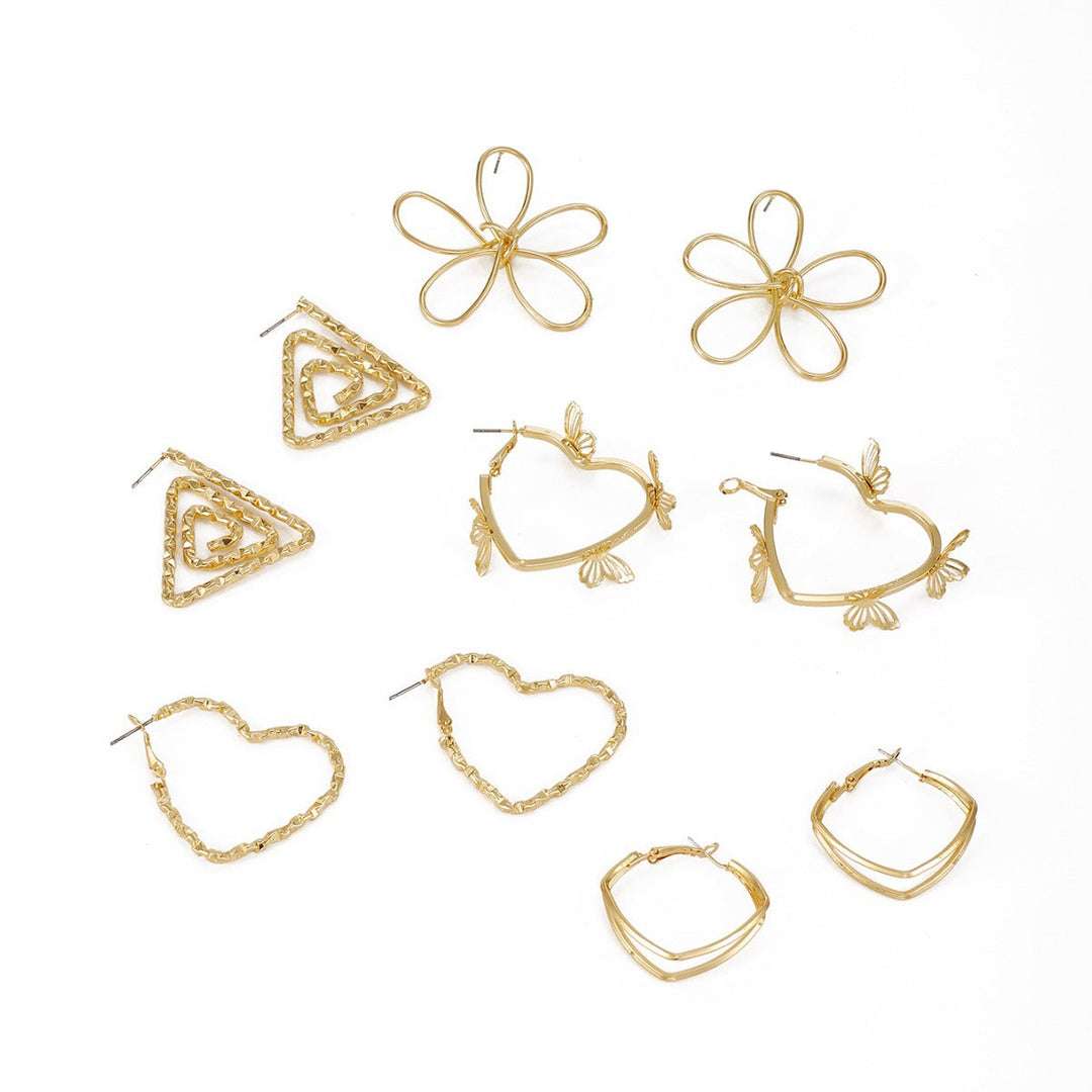 Ladies earrings in floral wire design Nin Boutique